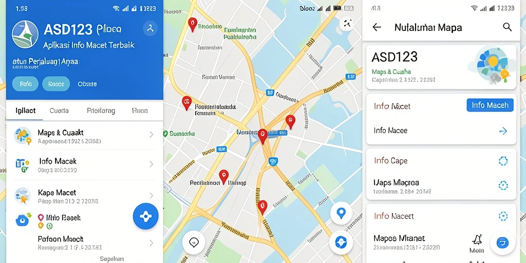 Antarmuka aplikasi Info Macet dengan informasi lalu lintas terkini.