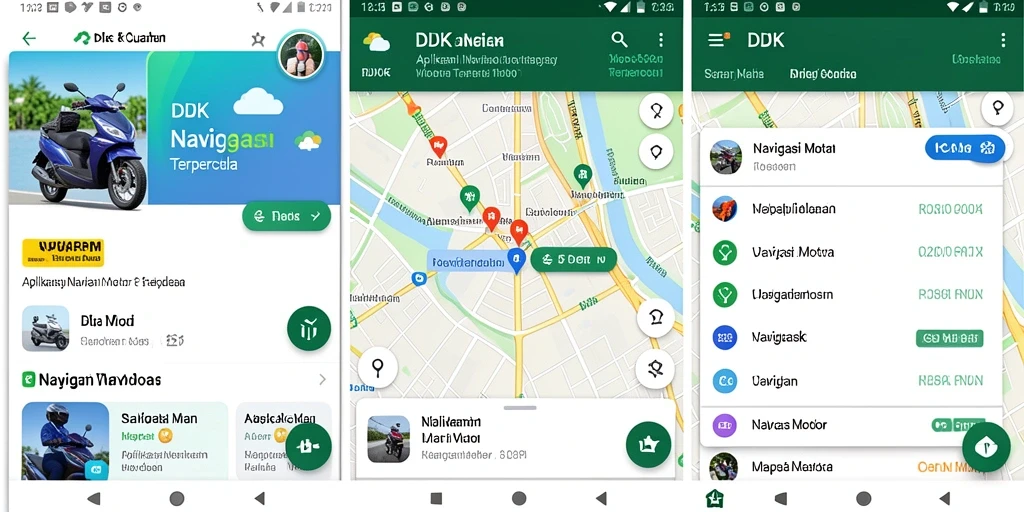 Screenshot utama DKK menampilkan antarmuka Navigasi Motor yang sederhana dan informatif.