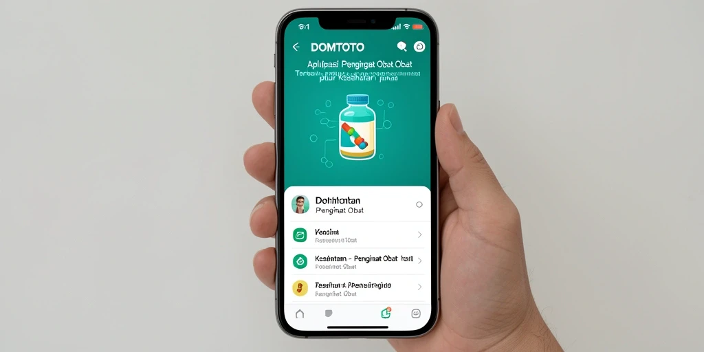Tampilan antarmuka DOMTOTO yang memudahkan pengguna mengelola obat.