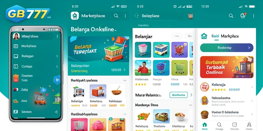 Tampilan antarmuka aplikasi GB777 yang sederhana dan menarik.