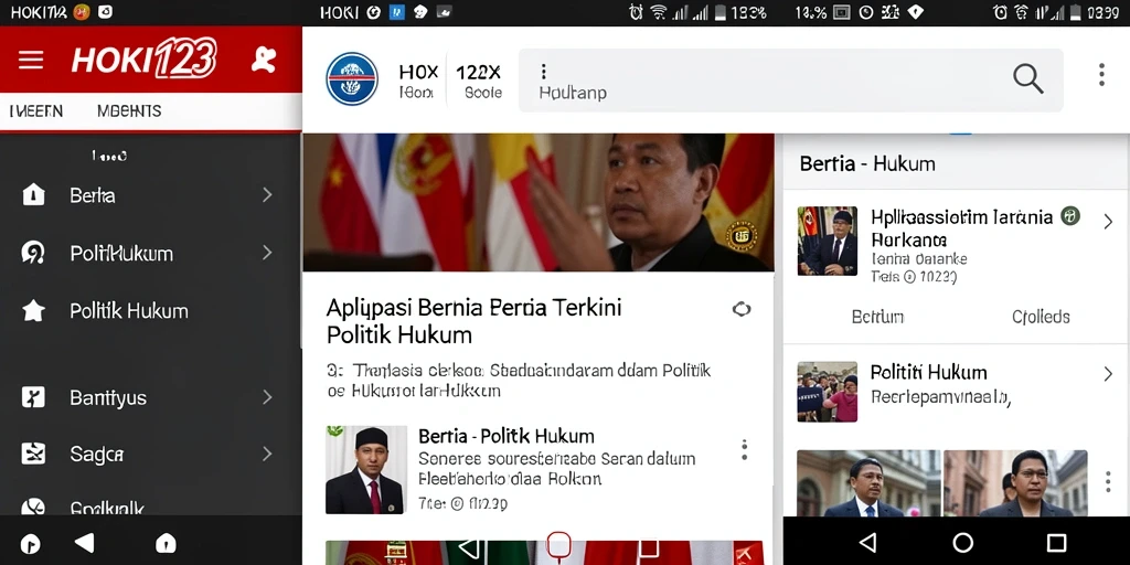 Antarmuka HOKI123 yang sederhana dan informatif untuk berita politik.
