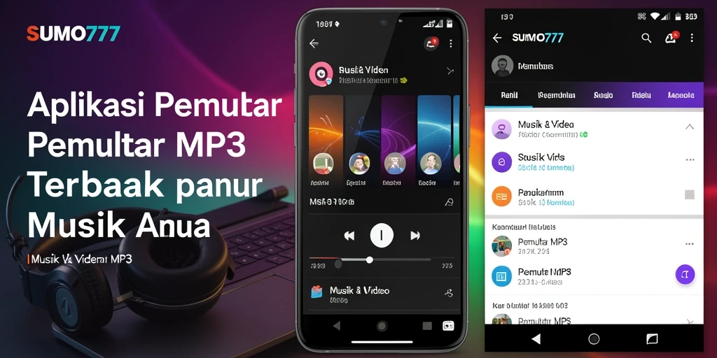 Antarmuka SUMO777 yang menarik dan fungsional saat memutar MP3.